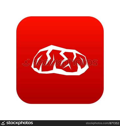 Gold mining icon digital red for any design isolated on white vector illustration. Gold mining icon digital red