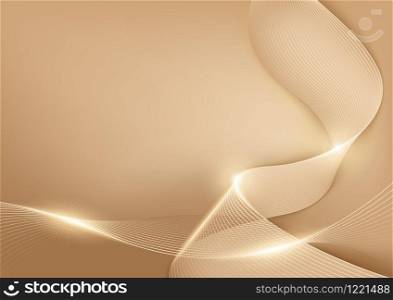 Gold Pastel Lines Abstract Background