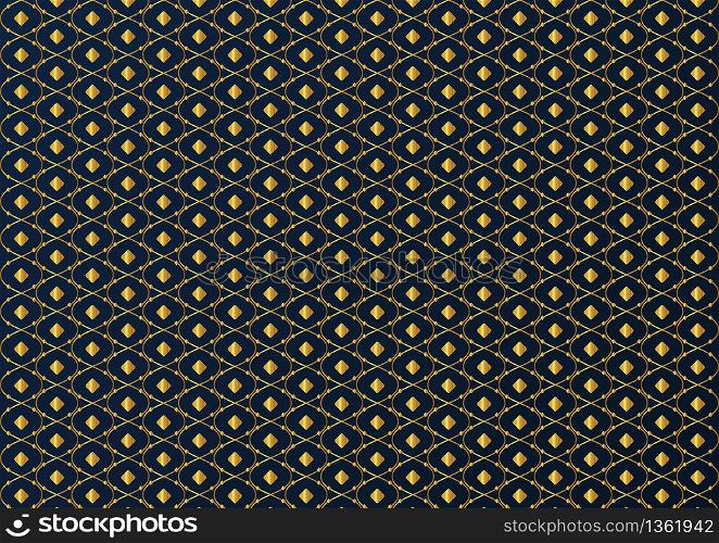 Gold pattern abstract background luxury design color glow square shape. vector illustration.
