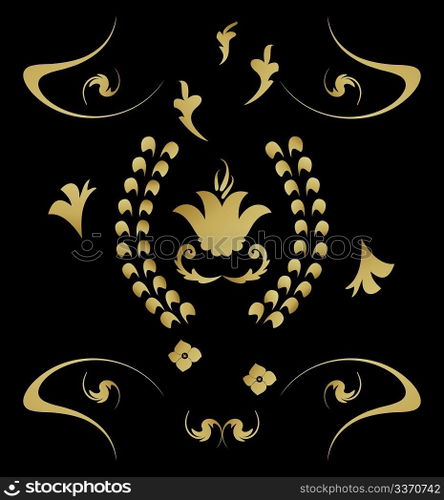 Gold pattern - vector