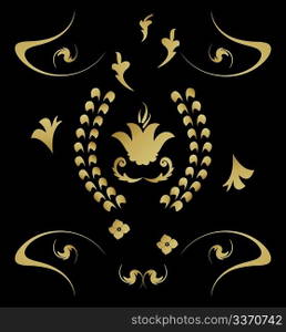 Gold pattern - vector