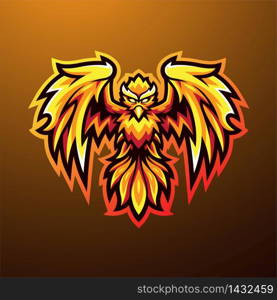 Gold Phoenix mascot logo