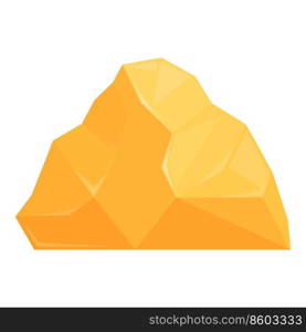 Gold pile icon cartoon vector. Miner treasure. Gem tool. Gold pile icon cartoon vector. Miner treasure