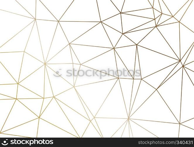 Gold polygonal texture. Vector cover design for wedding invintation, placards, banners, flyers, presentations and business cards