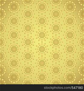 Gold rhomboid and circle pattern on pastel background. Modern and sweet seamless pattern style for graphic design