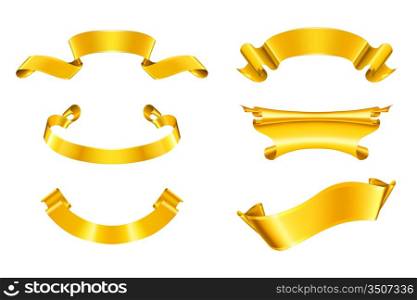 Gold ribbons, set