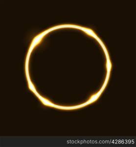 Gold ring circle effect background , stock vector