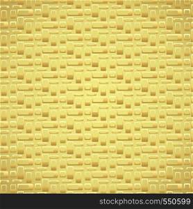Gold rounded corner rectangle pattern on pastel background. Abstract rectangle pattern style for graphic or modern design.