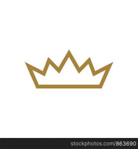 Gold Royal Crown Logo Template Illustration Design. Vector EPS 10.