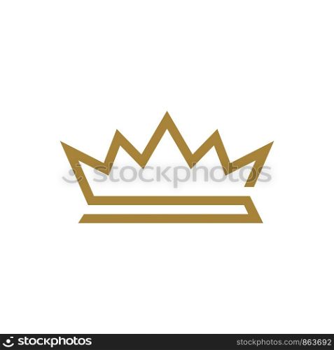Gold Royal Crown Logo Template Illustration Design. Vector EPS 10.