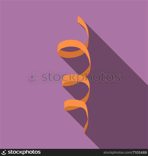 Gold serpentine icon. Flat illustration of gold serpentine vector icon for web design. Gold serpentine icon, flat style