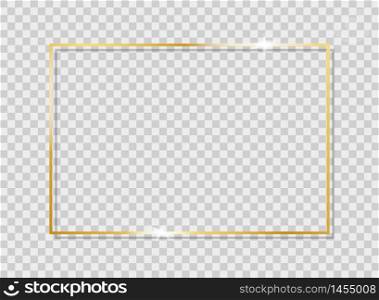 Gold shiny frame. Golden luxury realistic square border. Modern gold frame with shine oval on isolated background for celebration, card, christmas banner. vector illustation. Gold shiny frame. Golden luxury realistic square border. Modern gold frame with shine oval on isolated background for celebration, card, christmas banner. vector