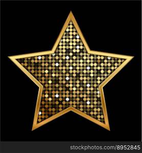 Gold shiny star vector image