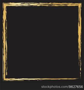 Gold  square on a dark background. Premium design template. Luxury style. Vector illustration
