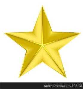 gold star elegantisolated on white background; stock vector illustration