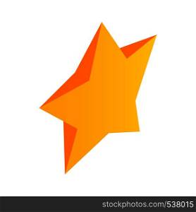 Gold star icon in isometric 3d style on a white background. Gold star icon, isometric 3d style