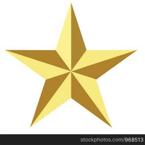 gold star icon on white background. flat style.gold star icon for your web site design, logo, app, UI. gold star elegant symbol. golden christmas star sign.