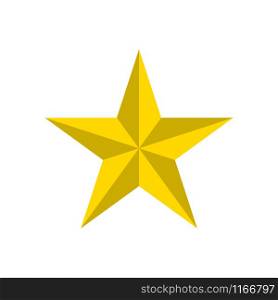 Gold star logo vector isolated on white background