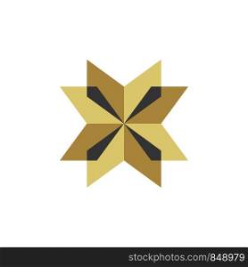 Gold Star Ornamental Logo Template Illustration Design. Vector EPS 10.