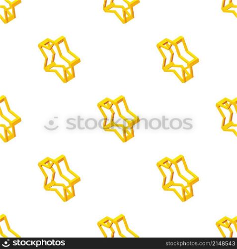 Gold star pattern seamless background texture repeat wallpaper geometric vector. Gold star pattern seamless vector