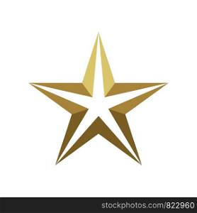 Gold Star Sign Logo Template Illustration Design. Vector EPS 10.
