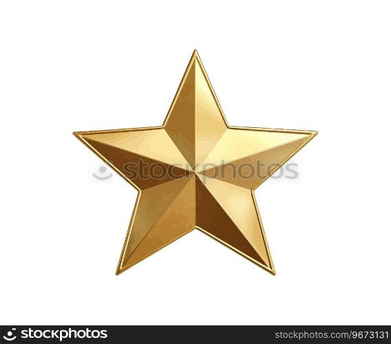 Gold star. Vector illustration design.