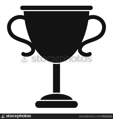 Gold success cup icon. Simple illustration of gold success cup vector icon for web design isolated on white background. Gold success cup icon, simple style