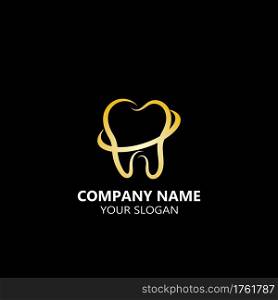 Gold tooth logo illustration design