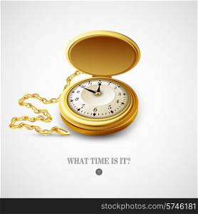 Gold vintage Watches. Vector illustration EPS 10. Watches. Vector illustration