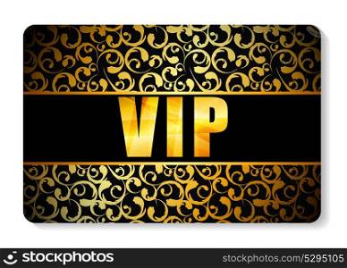 Gold VIP Members Card Vector Illustration EPS10. VIP Members Card Vector Illustration