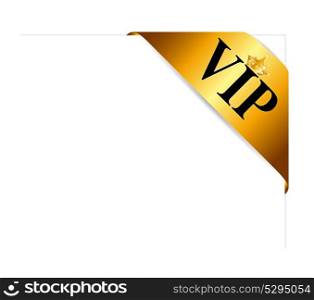 Gold VIP Ribon on Card Vector Illustration EPS10. VIP Ribon on Card Vector Illustration