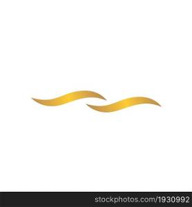 gold wave icon vector concept design