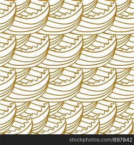 Gold waves seamless pattern. Can be used for wallpaper, pattern fills, web page background, holidays wrapping paper, textile, packaging design. Gold waves seamless pattern. Can be used for wallpaper, pattern fills, web page background, holidays wrapping