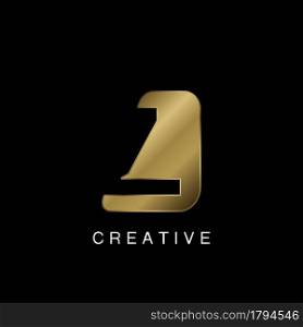 Golden Abstract Techno Letter Z Logo, creative negative space vector template design concept.