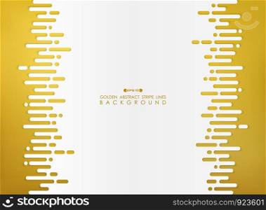 Golden abstraction of stripe line with white space background. illustration vector eps10