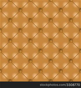 Golden brown leather seamless tile background wallpaper with buttons