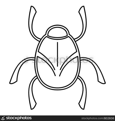 Golden bug icon. Outline golden bug vector icon for web design isolated on white background. Golden bug icon, outline style