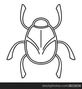 Golden bug icon. Outline golden bug vector icon for web design isolated on white background. Golden bug icon, outline style