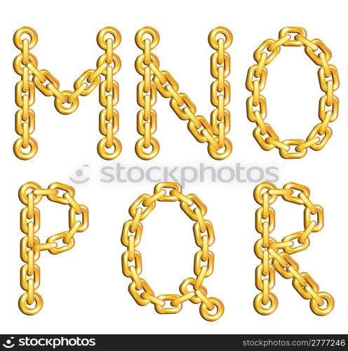 Golden chained alphabet