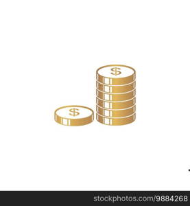 golden coin money  icon vector illustration design