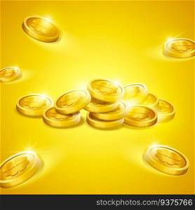 Golden coin with lucky clover pattern in 3d illustration. Golden coin with lucky clover