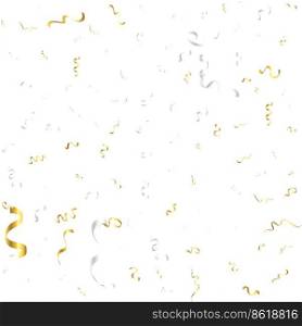 Golden confetti isolated. Festive background. Vector illustration Vector Illustration