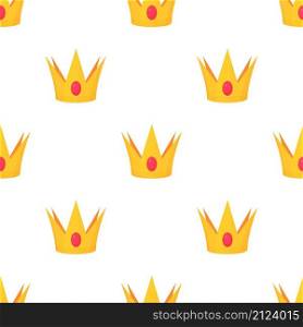 Golden crown toy pattern seamless background texture repeat wallpaper geometric vector. Golden crown toy pattern seamless vector