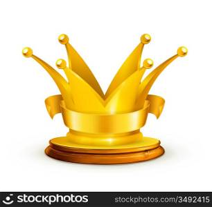 Golden crown, vector