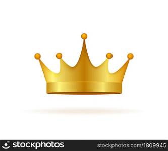 Golden Crown With Gradient Mesh. Vector stock illustration. Golden Crown With Gradient Mesh. Vector stock illustration.