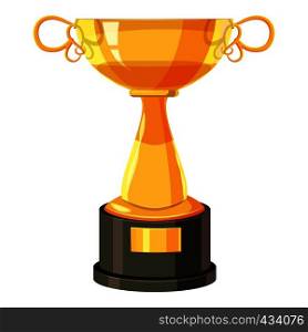 Golden cup icon. Cartoon illustration of golden cup vector icon for web. Golden cup icon, cartoon style