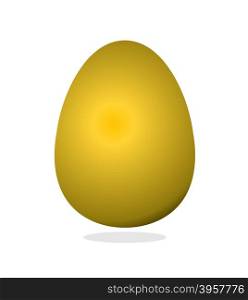 Golden egg. Luxury egg of precious metal. Symbol of wealth.