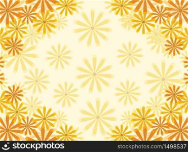 Golden Floral Flower Greeting Card Template Background Border