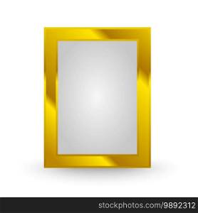 golden frame isolated on the white background. gold frame isolated