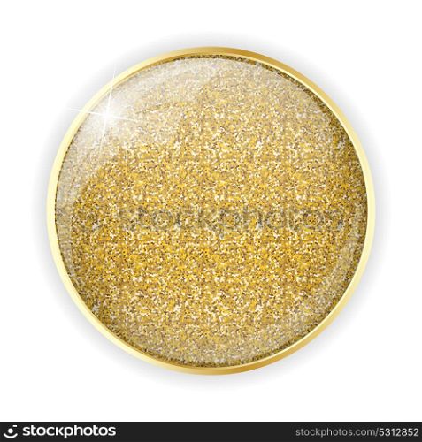 Golden Glossy Application Icon Template Vector Illustration EPS10. Golden Glossy Application Icon Template Vector Illustration